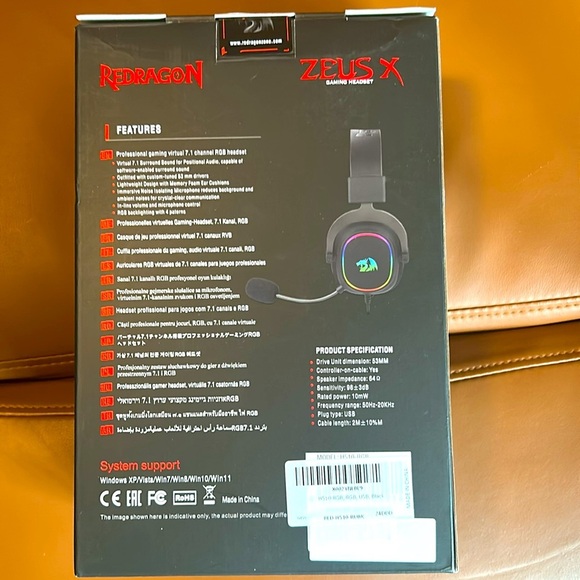 NWB Redragon Zues X Gaming Headset - Picture 2 of 9